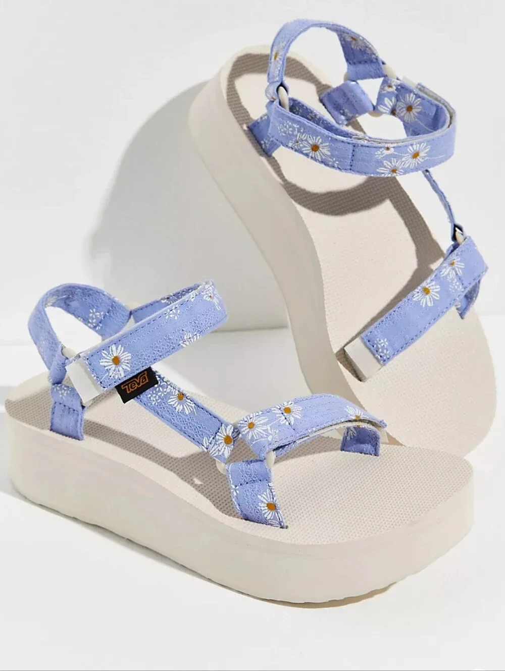 Teva Flatform Universal Gloriosa Chunky Daisy Floral Platform Sandals Size 9